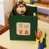 Felt Basket Set (2 Pieces), Green & Cream, 30x30x30 | 100% Felt | Stylish Storage for Home & Office