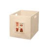 Felt Basket Set (2 Pieces), Green & Cream, 30x30x30 | 100% Felt | Stylish Storage for Home & Office