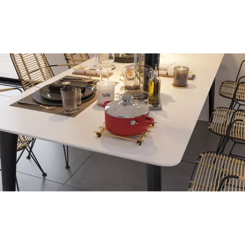 Elegant Gold Metal Trivet, 20x20 cm, 5 kg Capacity