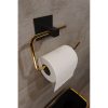 Elegant Gold Metal Toilet Paper Holder, 8x5x16 cm | 100% Metal Design for Modern Bathrooms