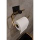 Elegant Gold Metal Toilet Paper Holder, 8x5x16 cm | 100% Metal Design for Modern Bathrooms