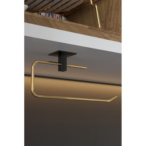 Elegant Gold Metal Paper Towel Holder, 8 x 5 x 25 cm