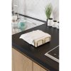 Elegant Gold Metal Napkin Holder, 7 x 20 x 20 cm | 100% Metal Design for Stylish Dining