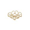 Elegant Gold Metal Napkin Holder, 7 x 20 x 20 cm | 100% Metal Design for Stylish Dining