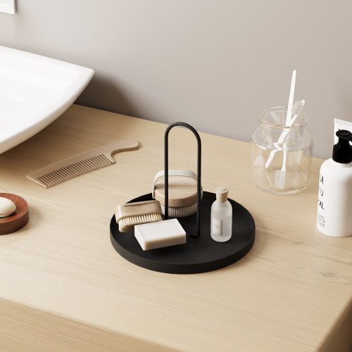 Decorative Black Metal Accessory, 20.5 cm Diameter