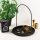 Elegant Black Metal Decorative Accessory, 22.5 cm Dia