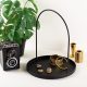 Elegant Black Metal Decorative Accessory, 22.5 cm Dia