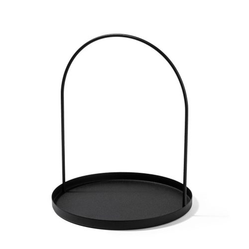 Elegant Black Metal Decorative Accessory, 22.5 cm Dia