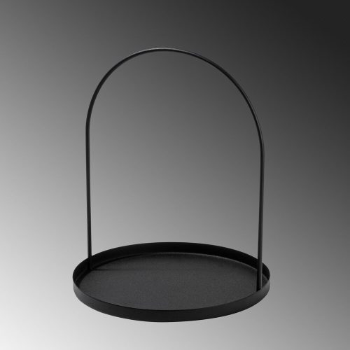 Elegant Black Metal Decorative Accessory, 22.5 cm Dia