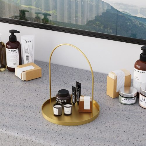 Elegant Gold Decorative Metal Accessory, 22.5 cm Diameter