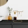Gold Metal Jewelry Stand Organizer, 21x25x14 cm | Elegant Design
