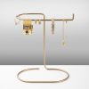Gold Metal Jewelry Stand Organizer, 21x25x14 cm | Elegant Design