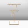 Elegant Gold Metal Jewelry Stand Organizer, 15cm x 30cm