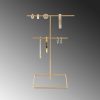 Elegant Gold Metal Jewelry Stand Organizer, 15cm x 30cm