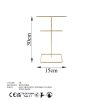 Elegant Gold Metal Jewelry Stand Organizer, 15cm x 30cm