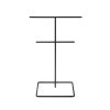 Elegant Black Metal Jewelry Stand Organizer, 15cm Dia