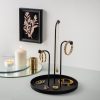 Elegant Black Metal Decorative Accessory, 20.5 cm Dia