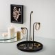 Elegant Black Metal Decorative Accessory, 20.5 cm Dia