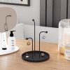 Elegant Black Metal Decorative Accessory, 20.5 cm Dia