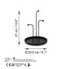 Elegant Black Metal Decorative Accessory, 20.5 cm Dia