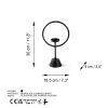 Elegant Black Metal Decorative Accessory, 30x18.5x9 cm