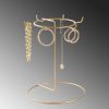 Elegant Gold Metal Jewelry Stand Organizer, 22 cm Dia