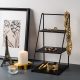 Elegant Black Decorative Metal Accessory, 16x30.5x17 cm