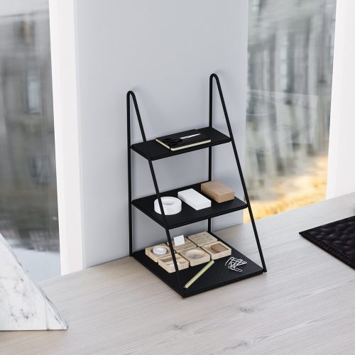 Elegant Black Decorative Metal Accessory, 16x30.5x17 cm