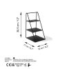 Elegant Black Decorative Metal Accessory, 16x30.5x17 cm