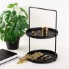 Elegant Black Decorative Metal Accessory, 21 cm Dia