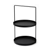Elegant Black Decorative Metal Accessory, 21 cm Dia
