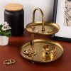 Elegant Gold Decorative Metal Accessory, 20 cm Diameter