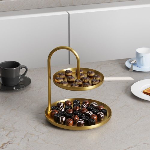 Elegant Gold Decorative Metal Accessory, 20 cm Diameter