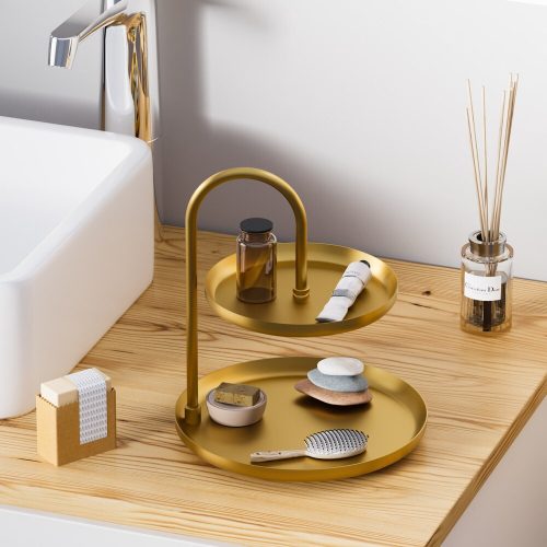 Elegant Gold Decorative Metal Accessory, 20 cm Diameter