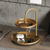 Elegant Gold Decorative Metal Accessory, 20 cm Diameter