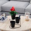 Elegant Black Metal Decorative Accessory, 19x20 cm