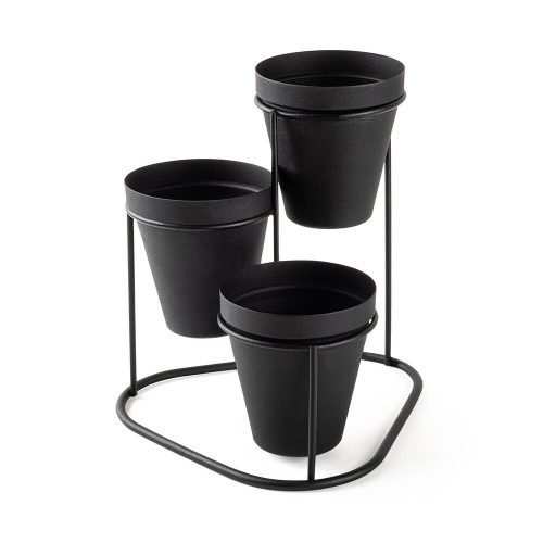 Elegant Black Metal Decorative Accessory, 19x20 cm