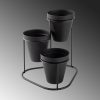 Elegant Black Metal Decorative Accessory, 19x20 cm