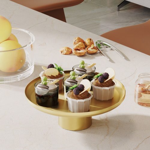 Elegant Gold Decorative Metal Accessory Set, 3 Pieces