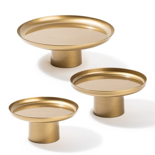 Elegant Gold Decorative Metal Accessory Set, 3 Pieces
