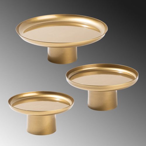 Elegant Gold Decorative Metal Accessory Set, 3 Pieces