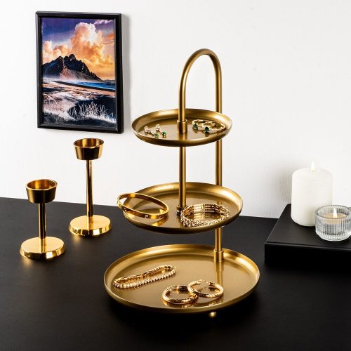 Elegant Gold Decorative Metal Accessory, 20 cm Diameter
