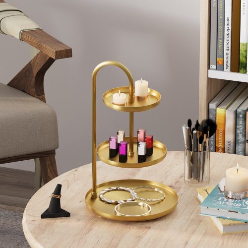 Elegant Gold Decorative Metal Accessory, 20 cm Diameter