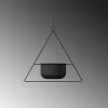 Black Metal Decorative Pot, 35x40x17 cm, 5 kg Capacity