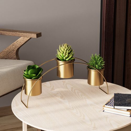 Elegant Gold Decorative Metal Accessory, 40x20x10 cm