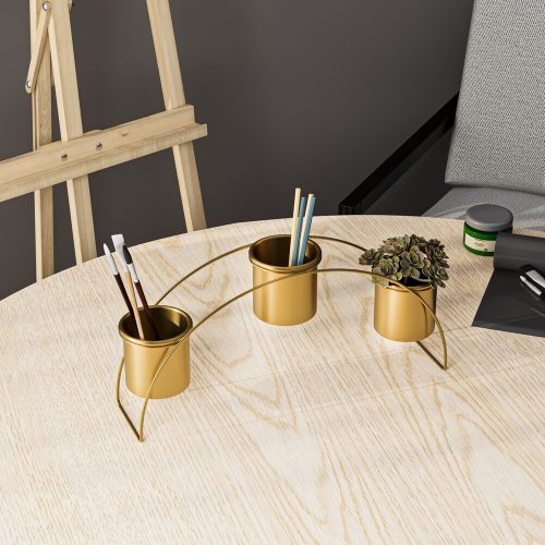 Elegant Gold Decorative Metal Accessory, 40x20x10 cm