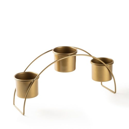 Elegant Gold Decorative Metal Accessory, 40x20x10 cm