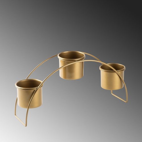 Elegant Gold Decorative Metal Accessory, 40x20x10 cm