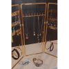 Elegant Gold Metal Jewelry Stand Organizer, 40x4x45 cm