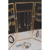 Elegant Gold Metal Jewelry Stand Organizer, 40x4x45 cm